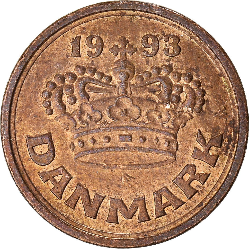 Moneda, Dinamarca, 25 Öre, 1993
