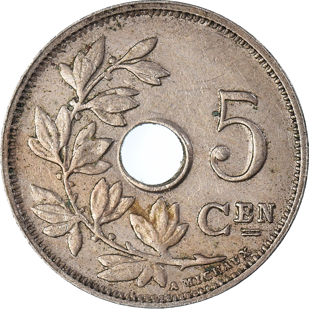 Coin, Belgium, 5 Centimes, 1924