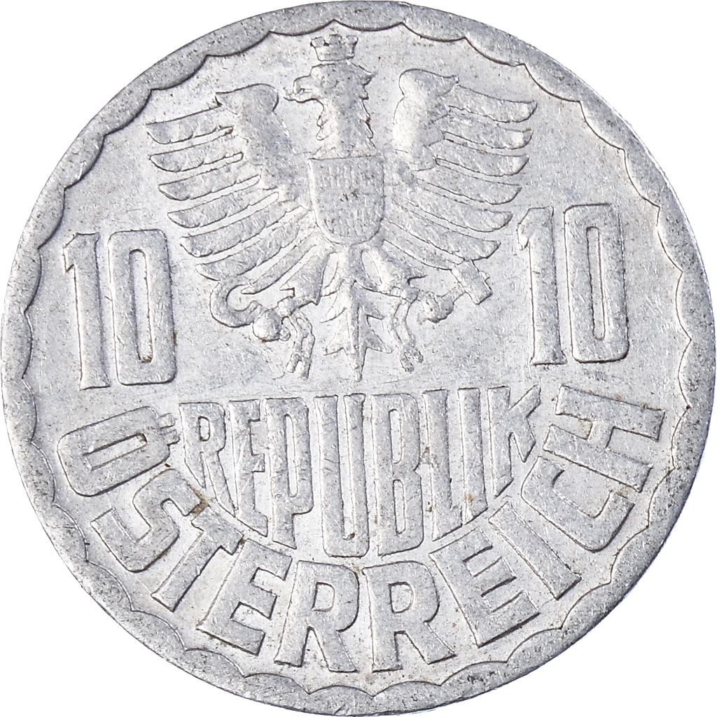 Moneda, Austria, 10 Groschen, 1952