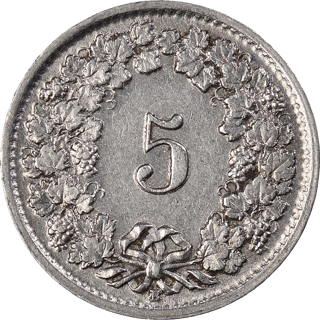 Moneda, Suiza, 5 Rappen, 1938