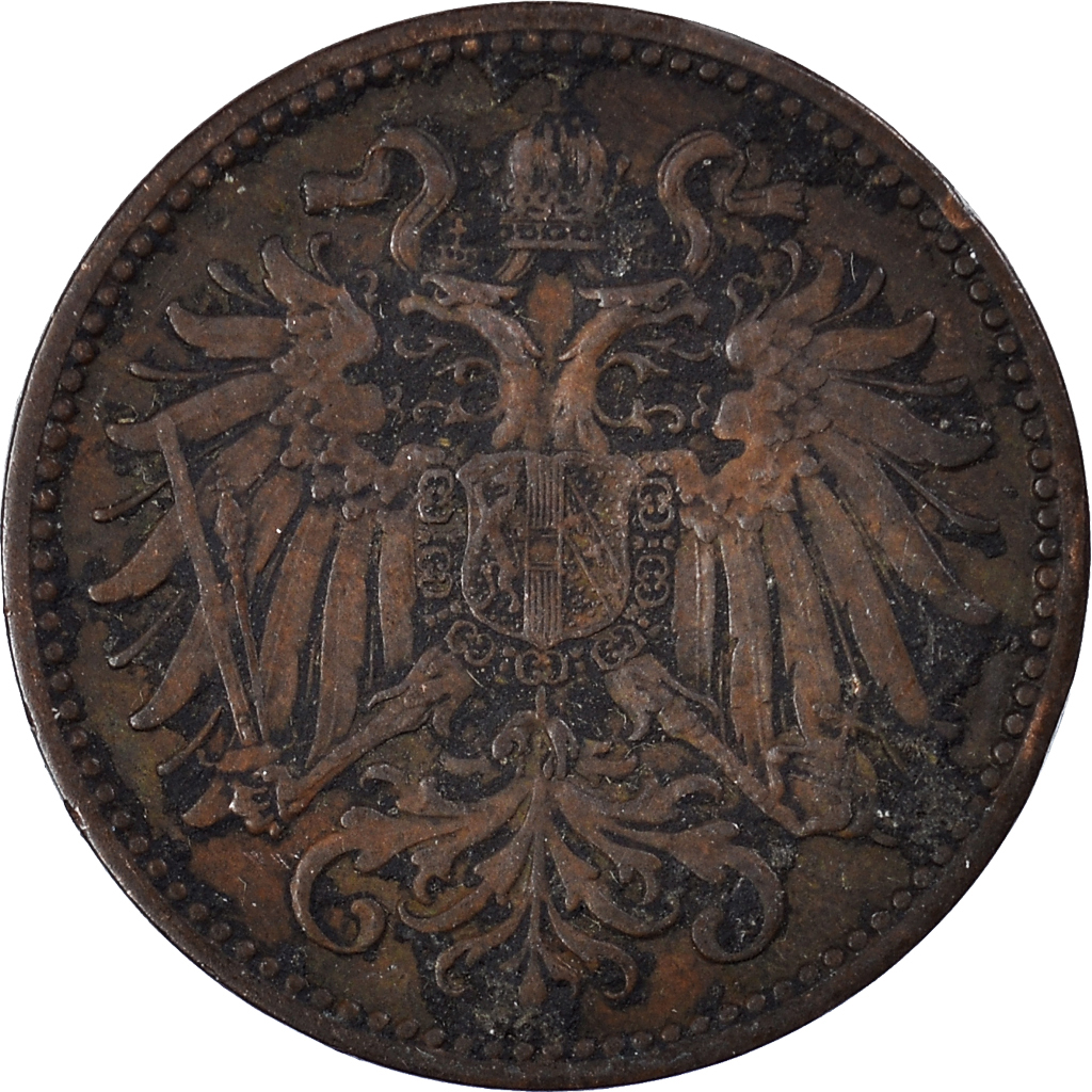 Moneda, Austria, 2 Heller, 1906