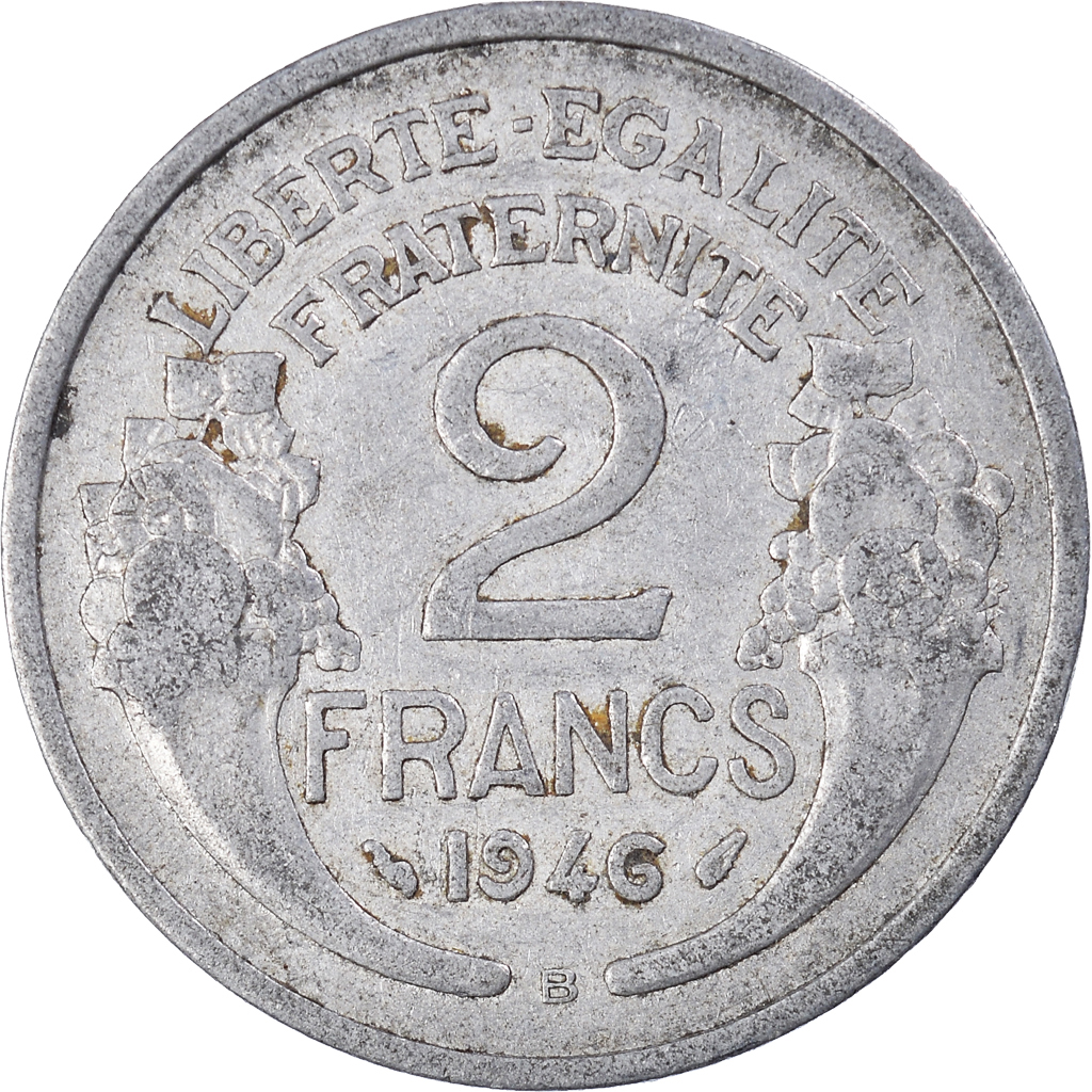 Moneda, Francia, 2 Francs, 1946