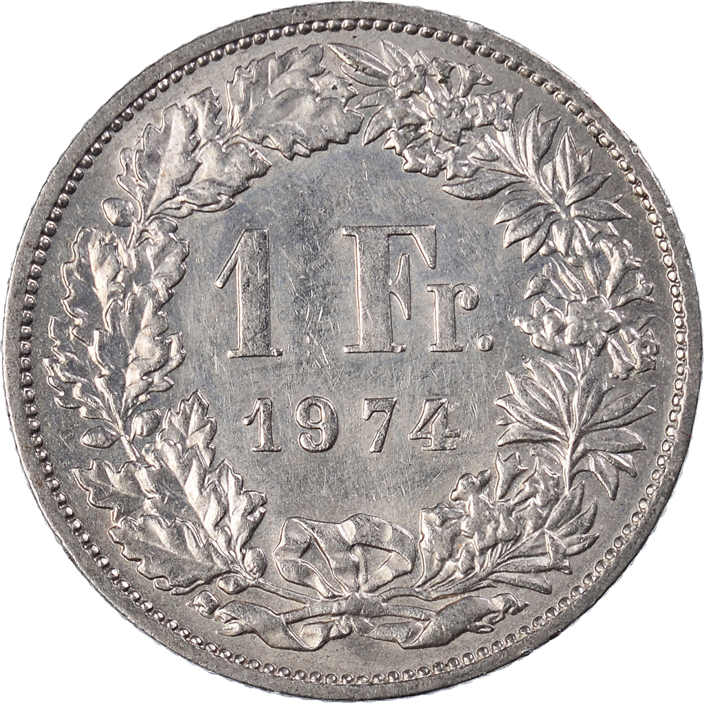 Moneda, Suiza, Franc, 1974