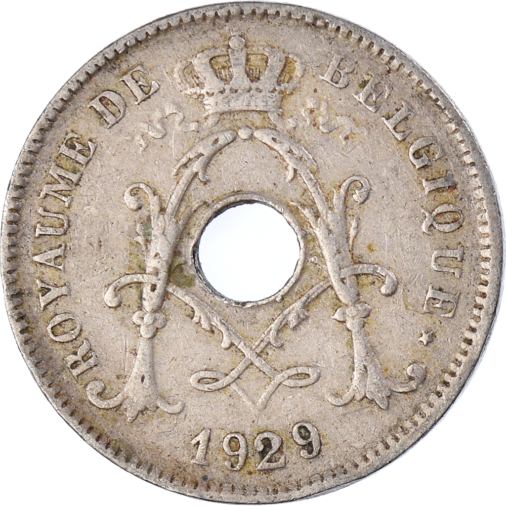 Moneda, Bélgica, 10 Centimes, 1929