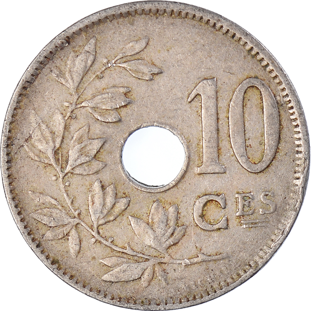 Moneda, Bélgica, 10 Centimes, 1929