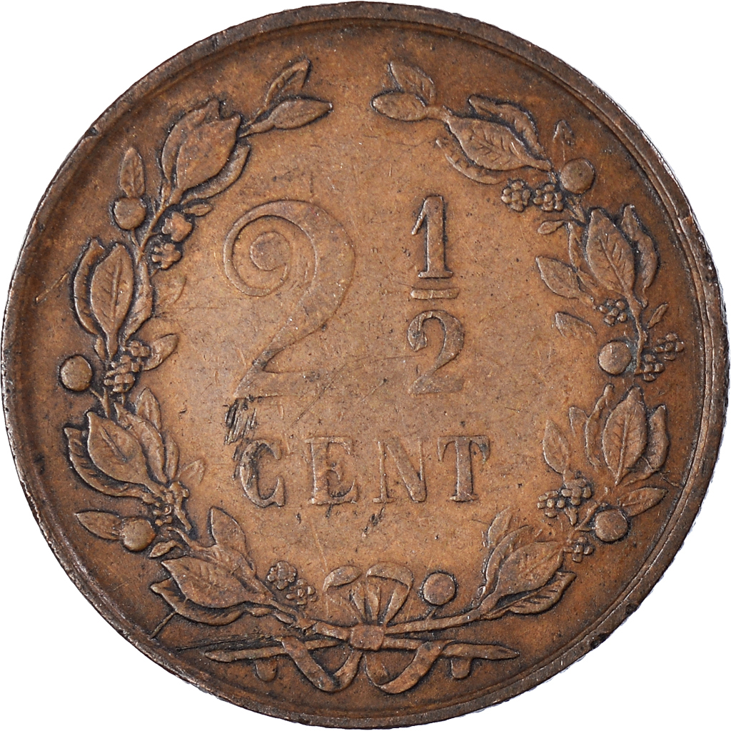 Coin, Netherlands, 2-1/2 Cent, 1880
