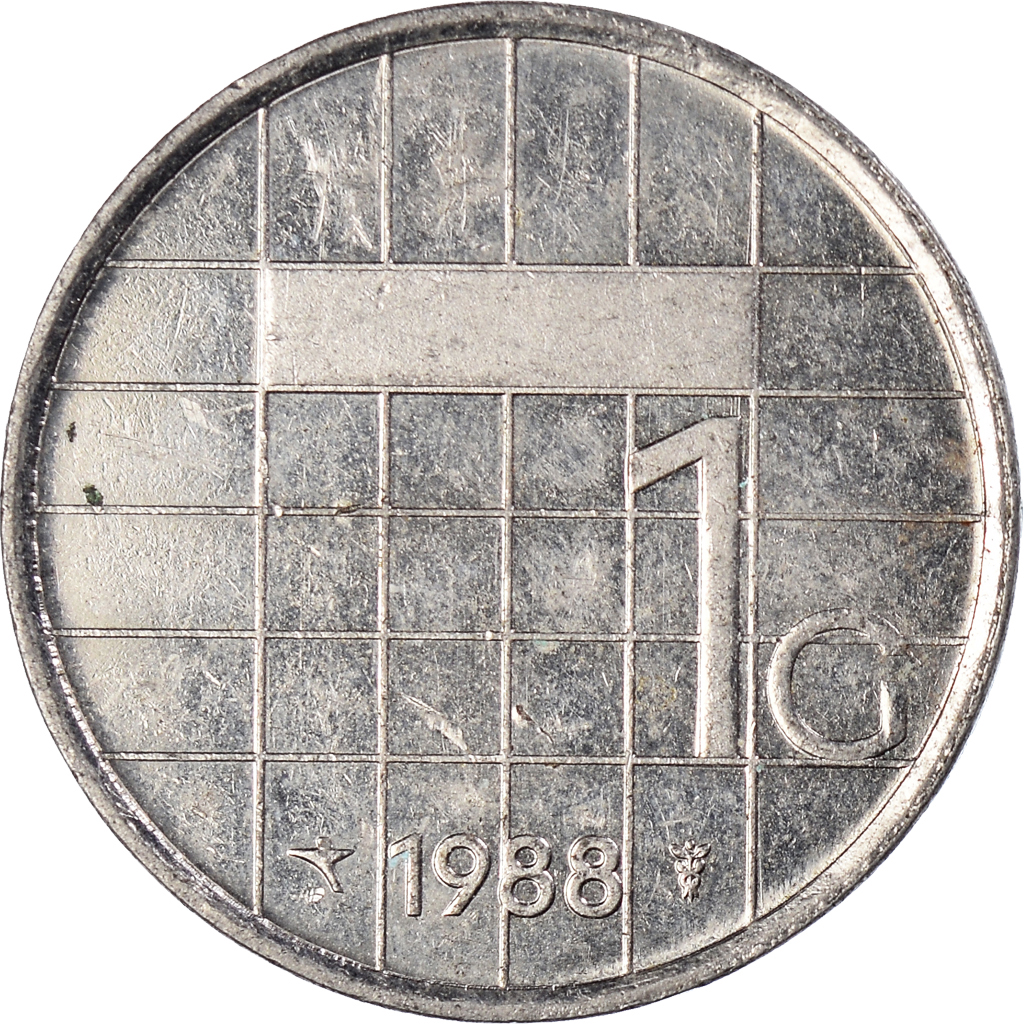 Moneda, Países Bajos, Gulden, 1988