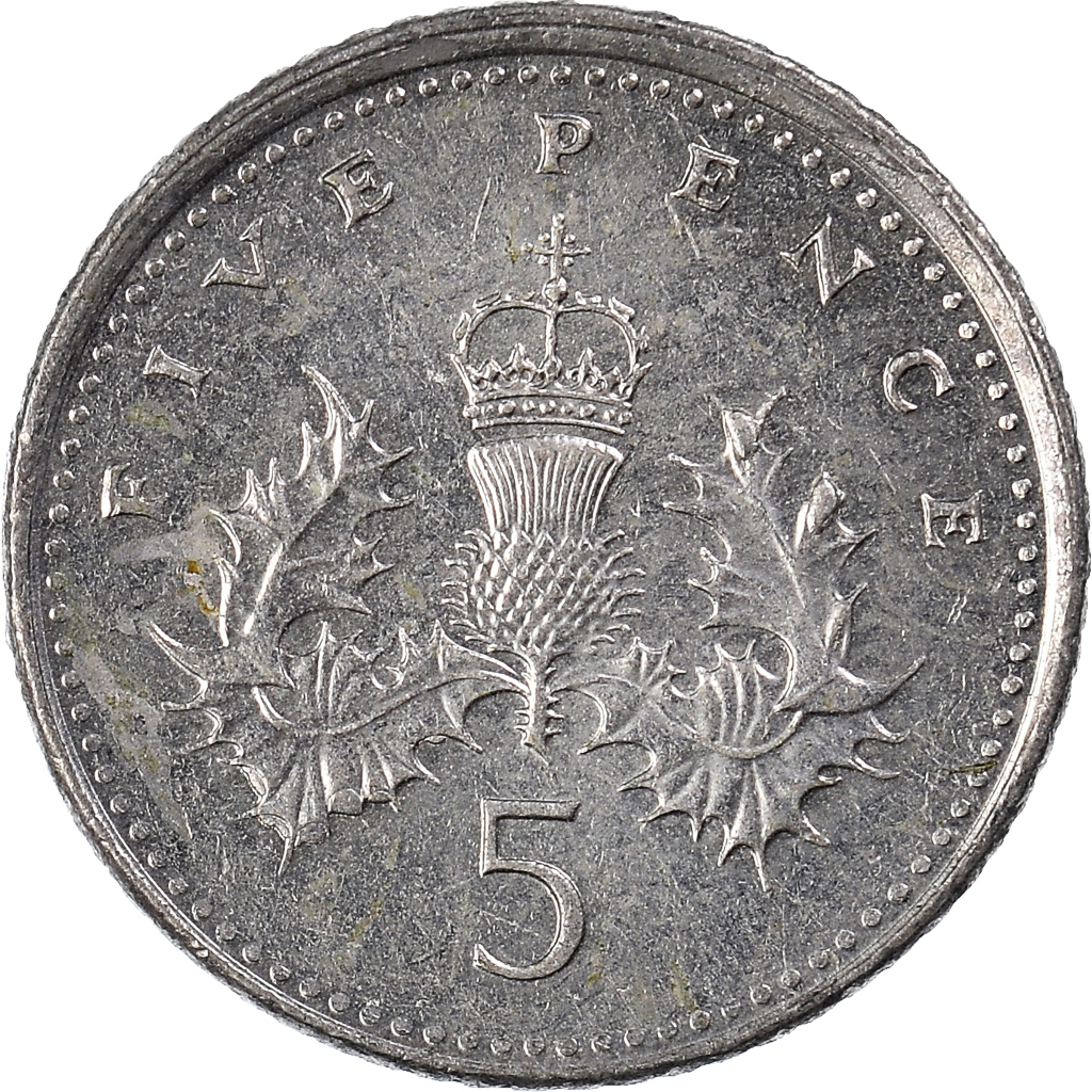 Moneda, Gran Bretaña, 5 Pence, 2005