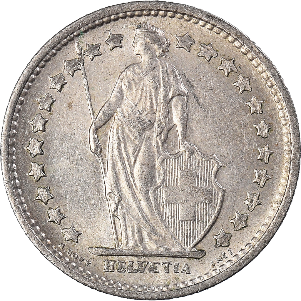 Moneda, Suiza, 1/2 Franc, 1970