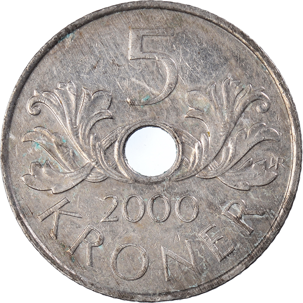 Moneda, Noruega, 5 Kroner, 2000