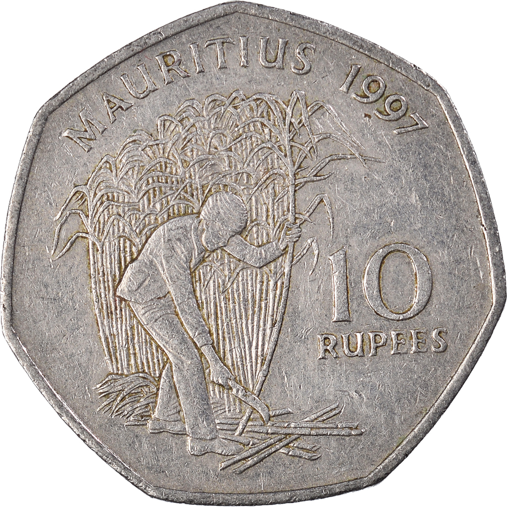 Moneda, Mauricio, 10 Rupees, 1997