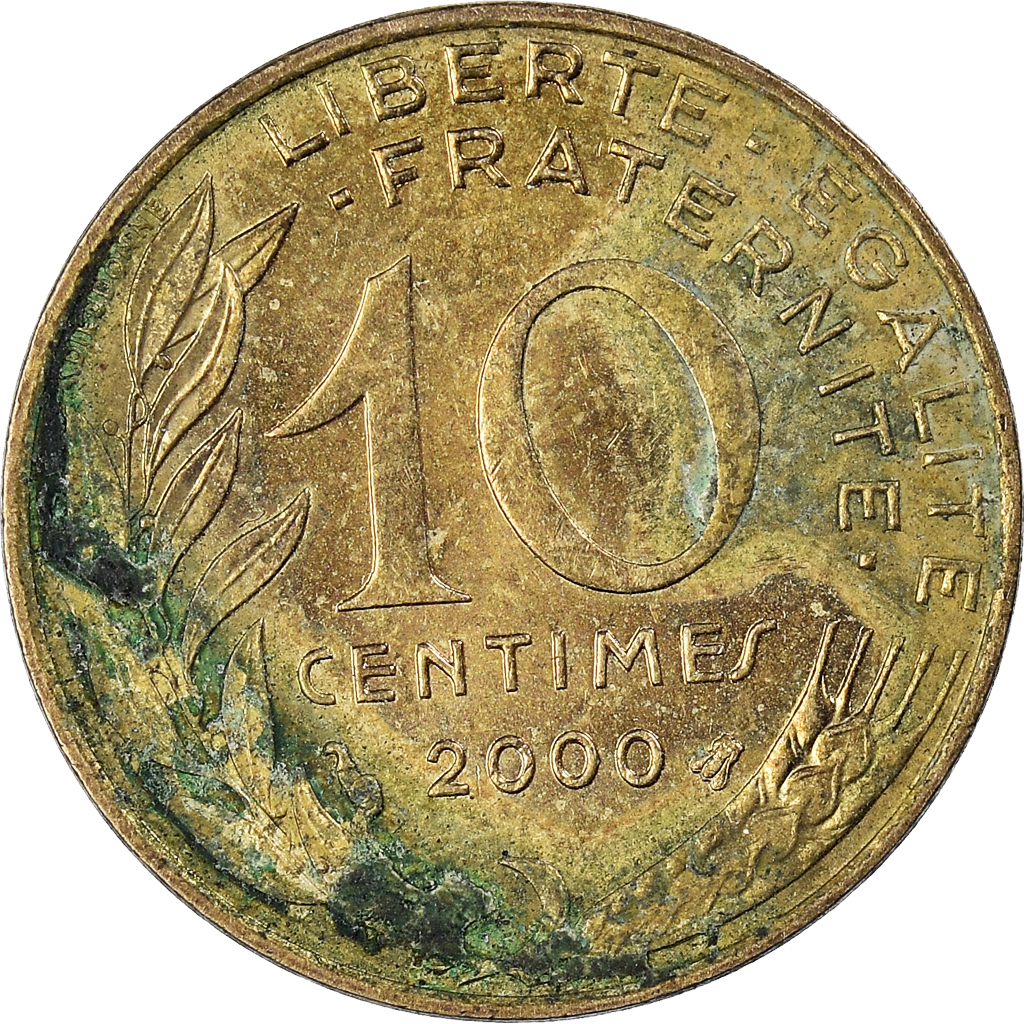 Moneda, Francia, 10 Centimes, 2000