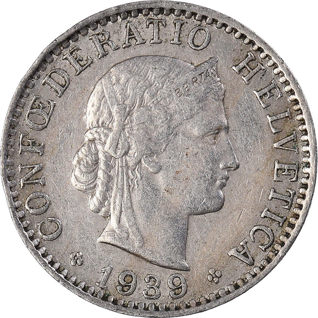 Moneda, Suiza, 20 Rappen, 1939