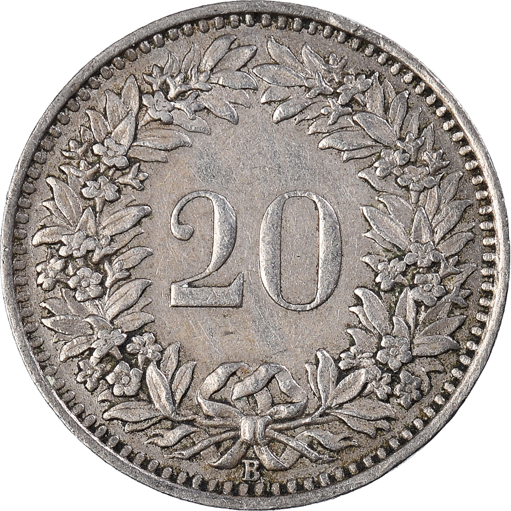 Moneda, Suiza, 20 Rappen, 1939