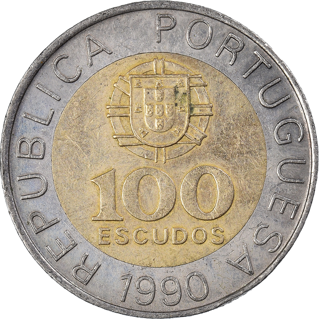 Moneda, Portugal, 100 Escudos, 1990