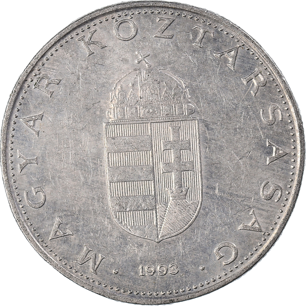 Moneda, Hungría, 10 Forint, 1993