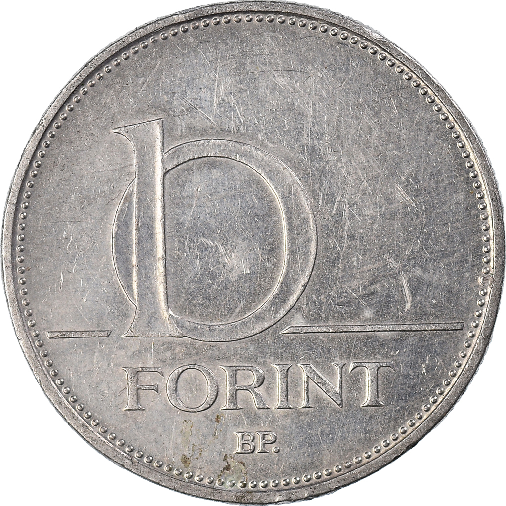 Moneda, Hungría, 10 Forint, 1993