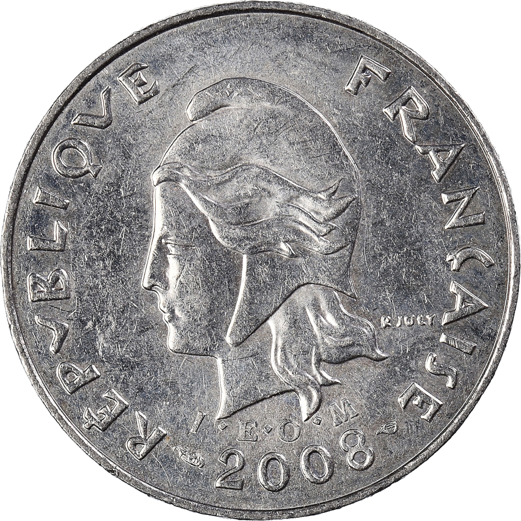 Moneda, Nueva Caledonia, 10 Francs, 2008