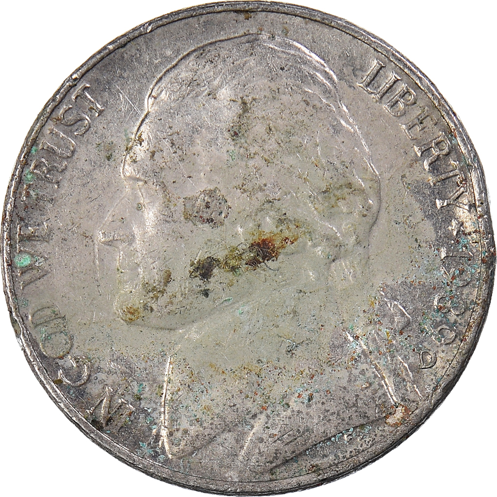 Moneda, Estados Unidos, 5 Cents, 1989