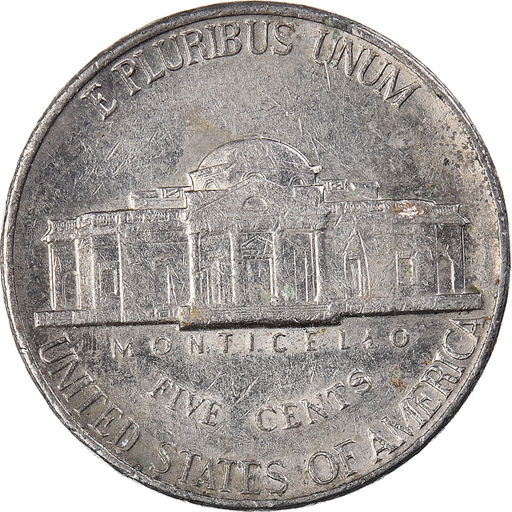 Moneda, Estados Unidos, 5 Cents, 1989