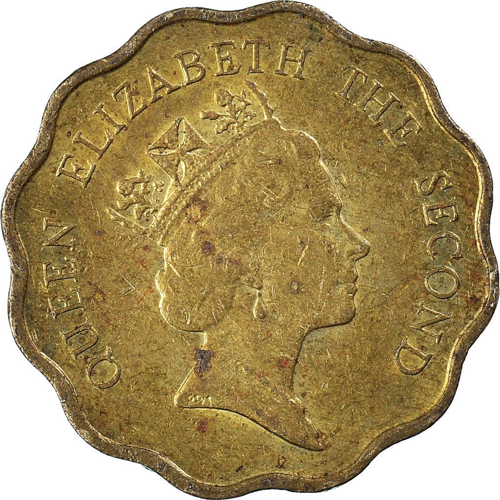 Moneda, Hong Kong, 20 Cents, 1991