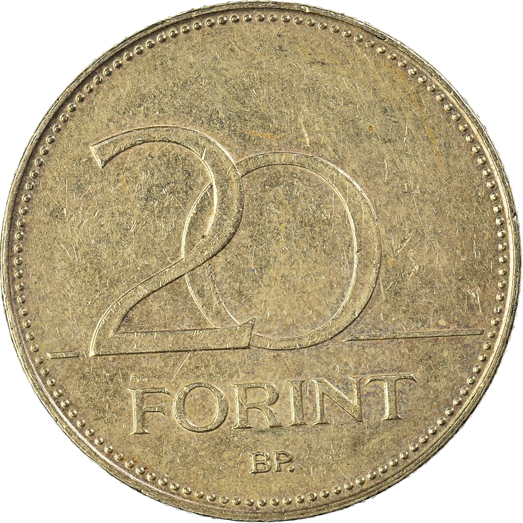 Moneda, Hungría, 20 Forint, 2015