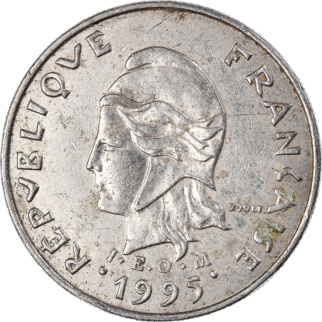 Moneda, Nueva Caledonia, 10 Francs, 1995