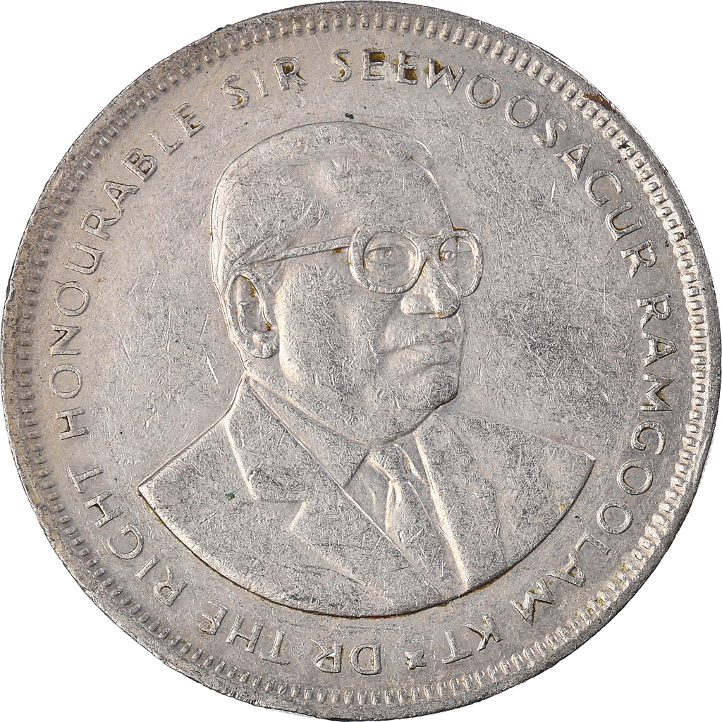 Moneda, Mauricio, 5 Rupees, 1992