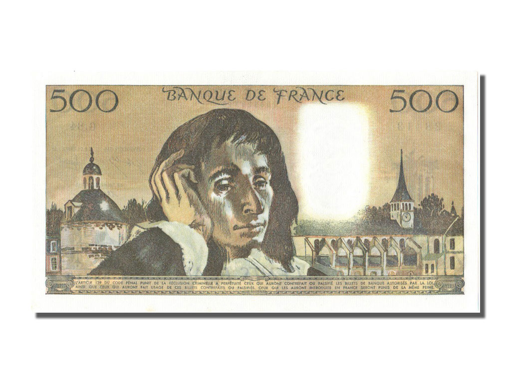 Banknote, France, 500 Francs, 500 F 1968-1993 ''Pascal'', 1977, 1977-11-03