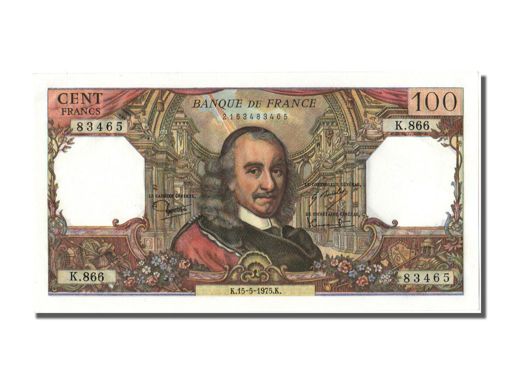 Banknote, France, 100 Francs, 100 F 1964-1979 ''Corneille'', 1975, 1975-05-15