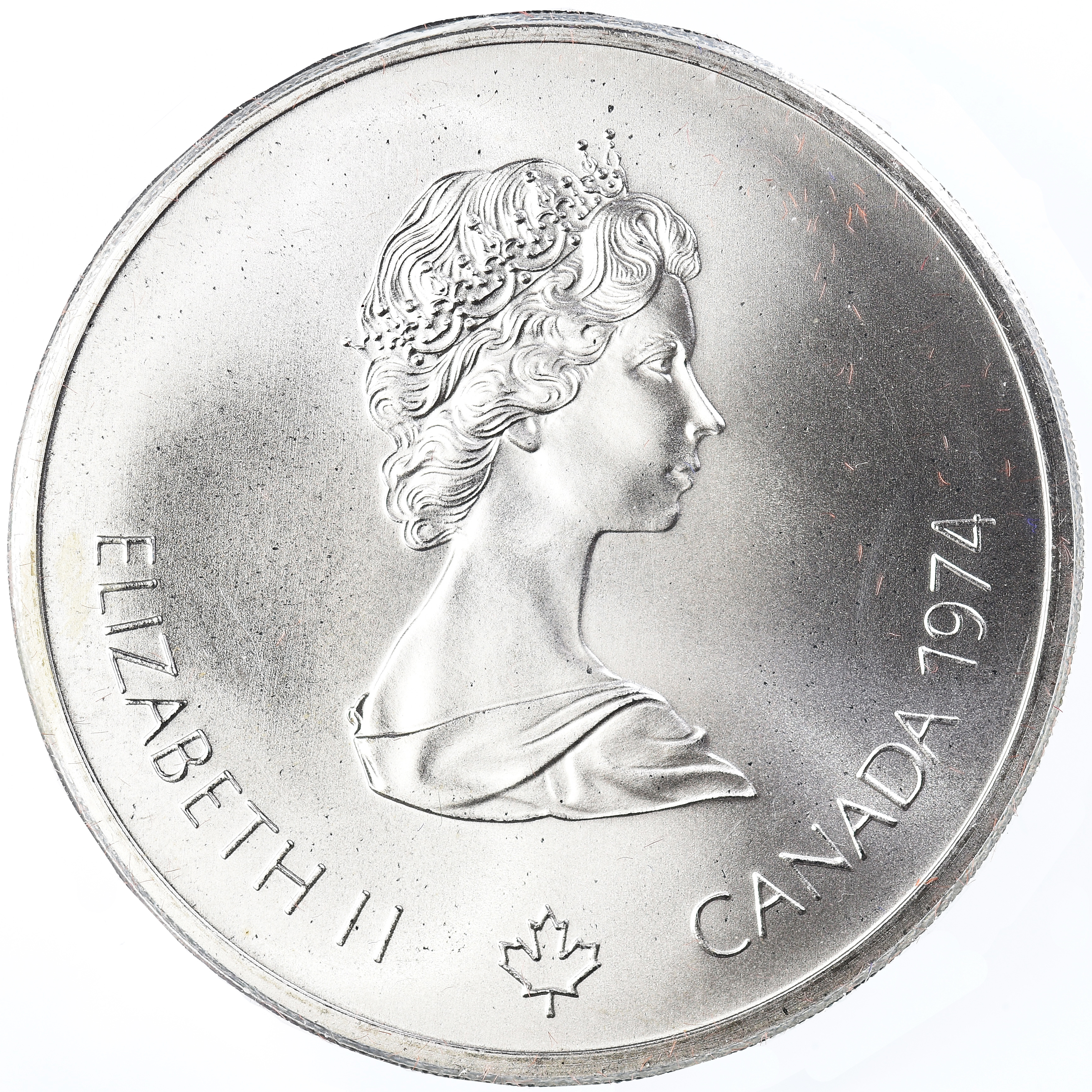 Coin, Canada, Elizabeth II, 1976 Olympics - Head of Zeus, 10