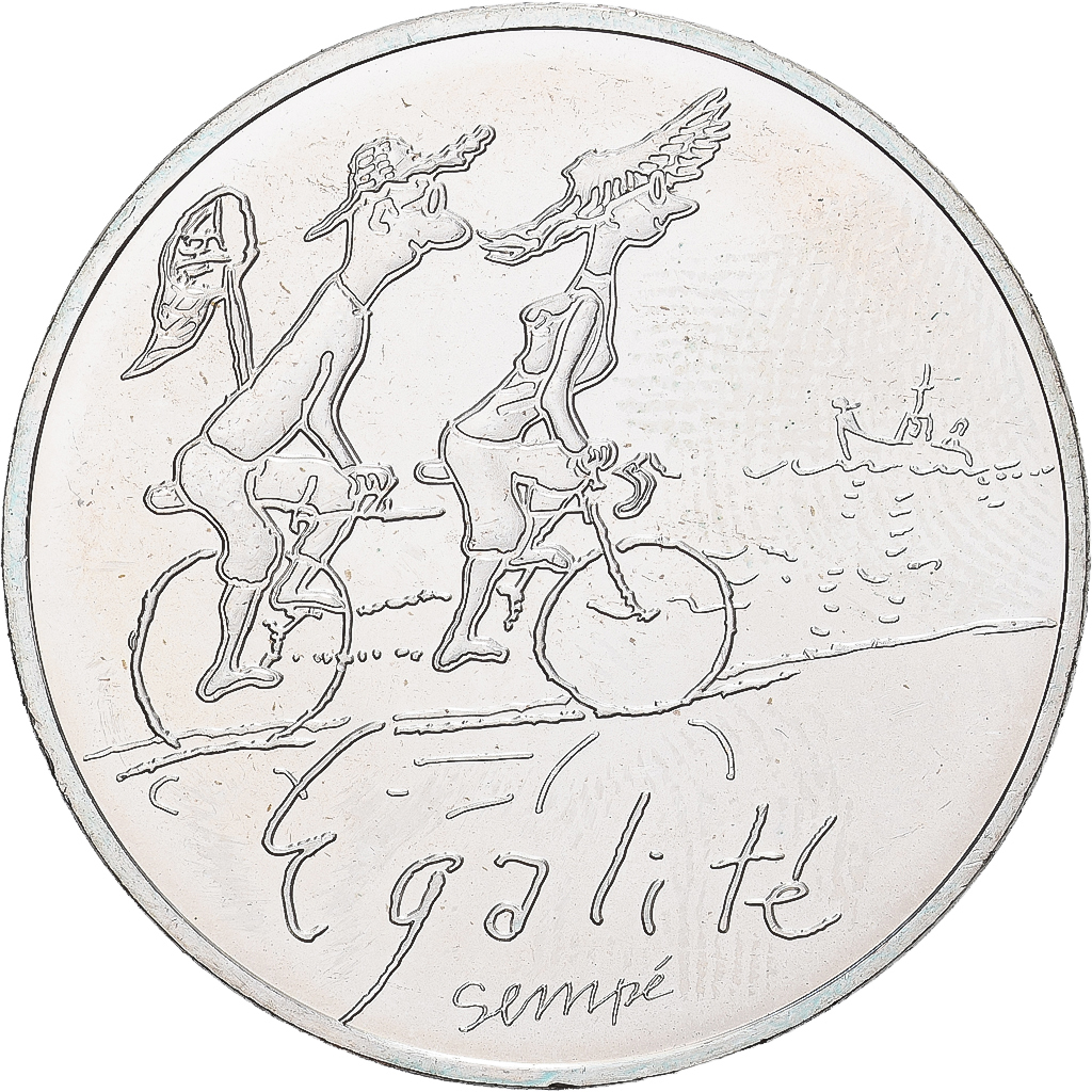 France, 10 Euro, 2014, Sempé Égalité Été, SPL+, Argent