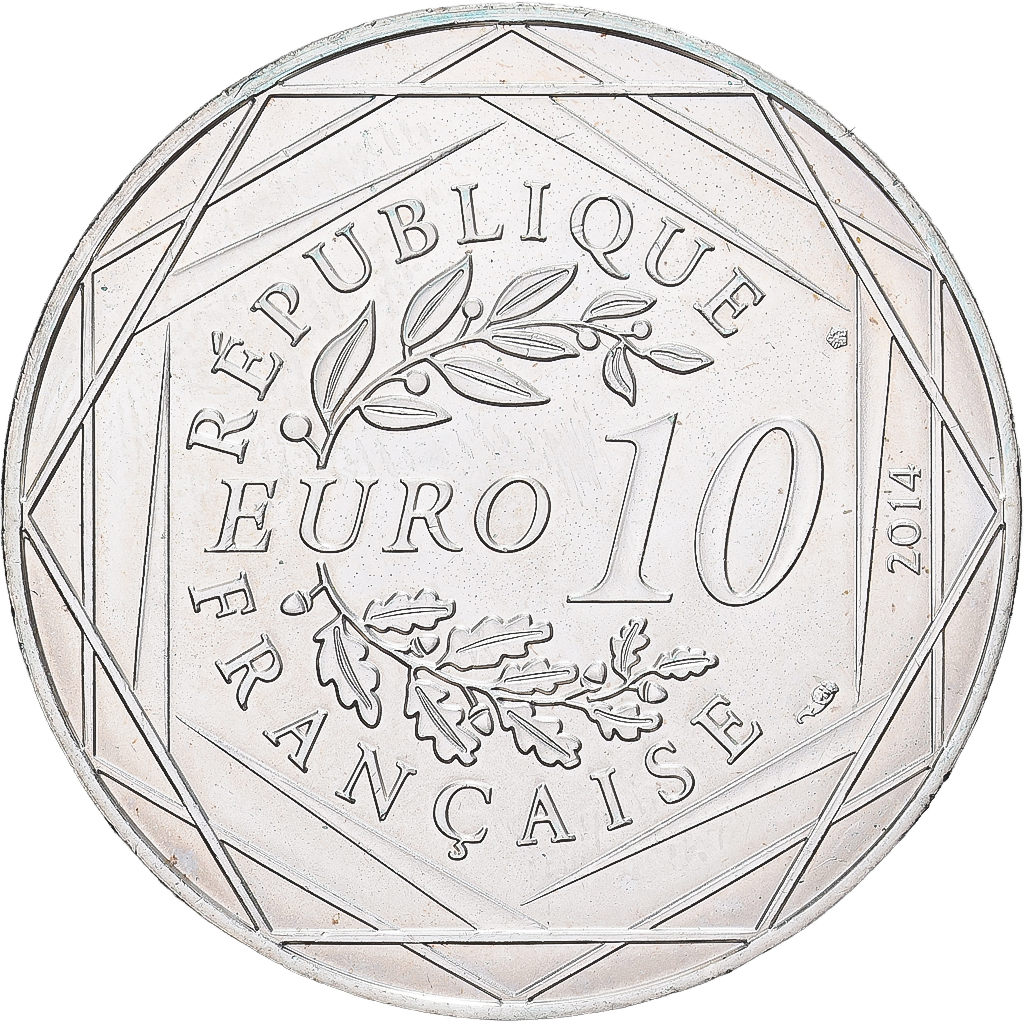 France, 10 Euro, Monnaie de Paris, Sempé - hiver - Liberté, 2014, Liberté
