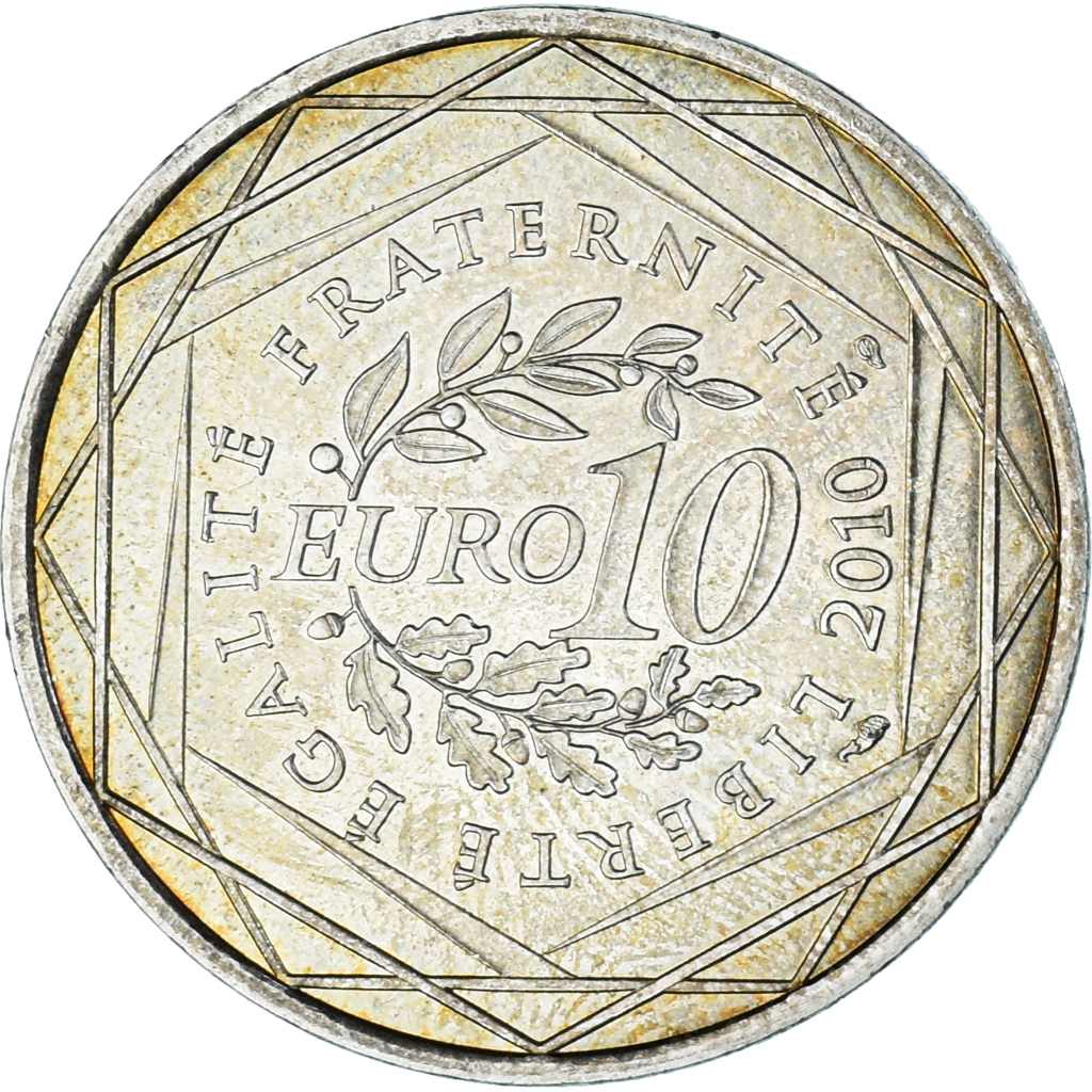France, 10 Euro, Euros des régions, 2010, Monnaie de Paris, Bretagne, MS(63)