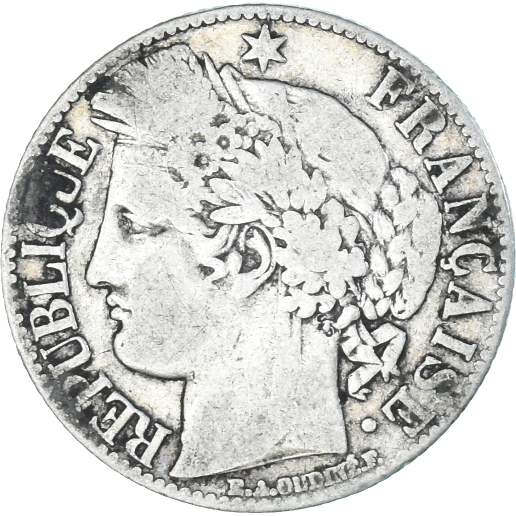 Coin, France, Cérès, Franc, 1872, Paris, , Silver, KM:822.1