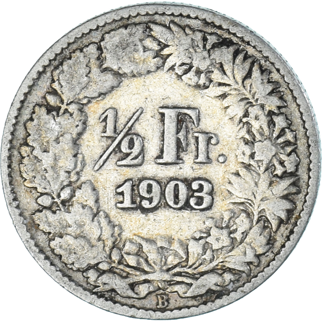 Coin, Switzerland, 1/2 Franc, 1903, Bern, , Silver, KM:23