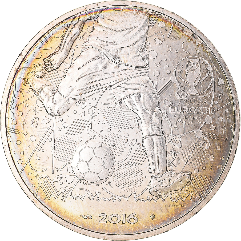 France, 10 Euro, 2016, Monnaie de Paris, UEFA Euro 2016, , Silver