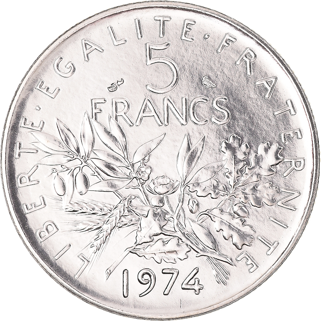 Coin, France, Semeuse, 5 Francs, 1974, Paris, , Nickel Clad