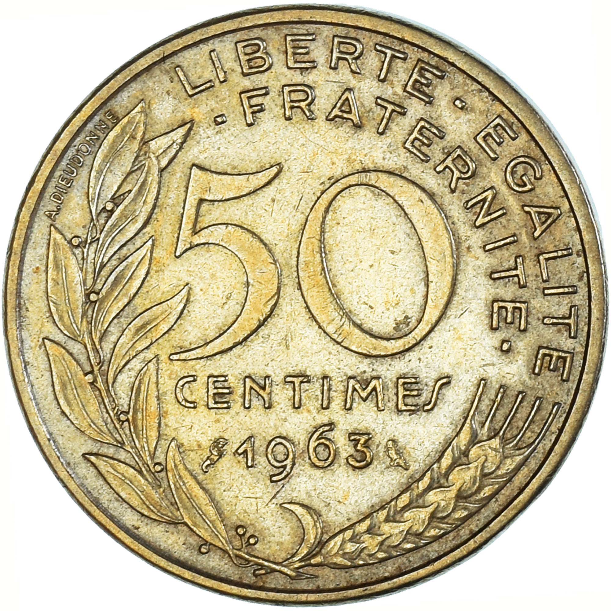 Coin, France, Marianne, 50 Centimes, 1963, , Aluminum-Bronze, KM:939.2