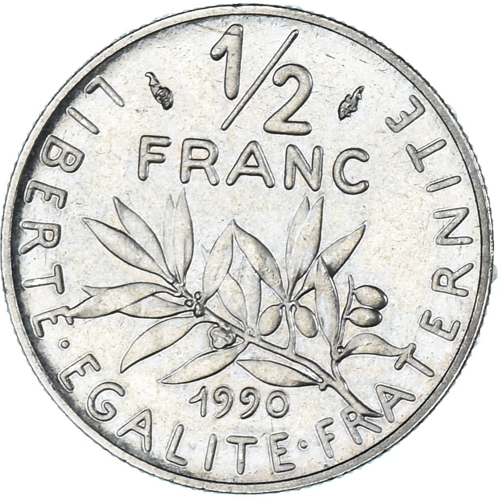 Coin, France, Semeuse, 1/2 Franc, 1990, Paris, , Nickel, KM:931.1