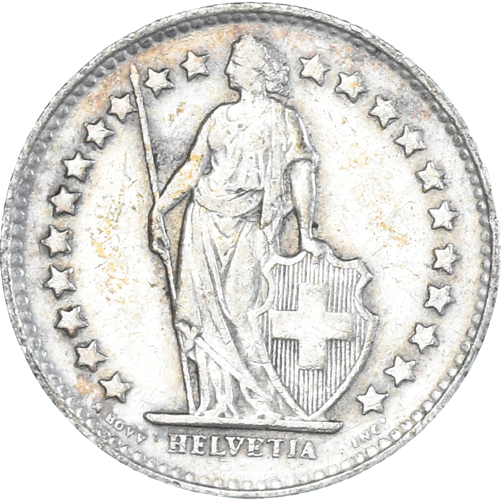 Coin, Switzerland, 1/2 Franc, 1948, Bern, , Silver, KM:23