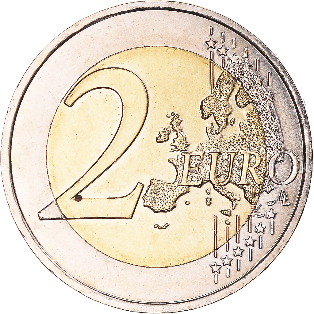 France, 2 Euro, Construction de la paix, 2015, AU, Bi-Metallic