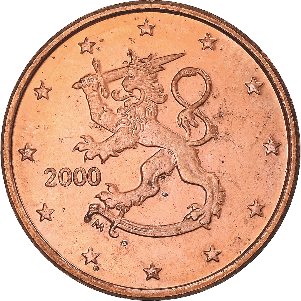 Finland, 5 Euro Cent, 2000, Vantaa, EF(40-45), Copper Plated Steel, KM:100