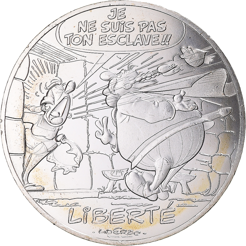 Frankreich, 10 Euro, 2015, Asterix Liberté La rose et le glaive, STGL, Silber