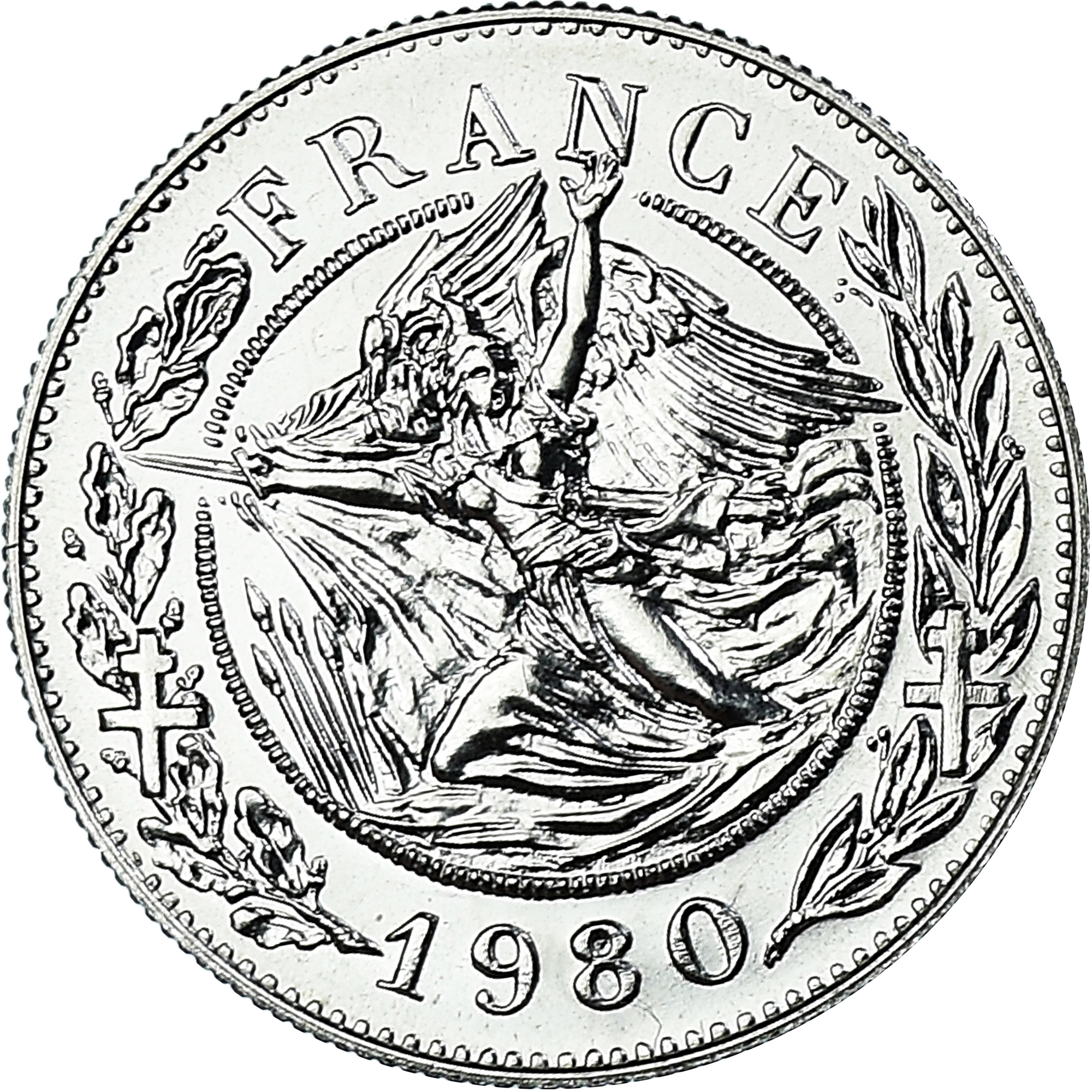 France, Medal, Charles de Gaulle, History, 1980, , Silver