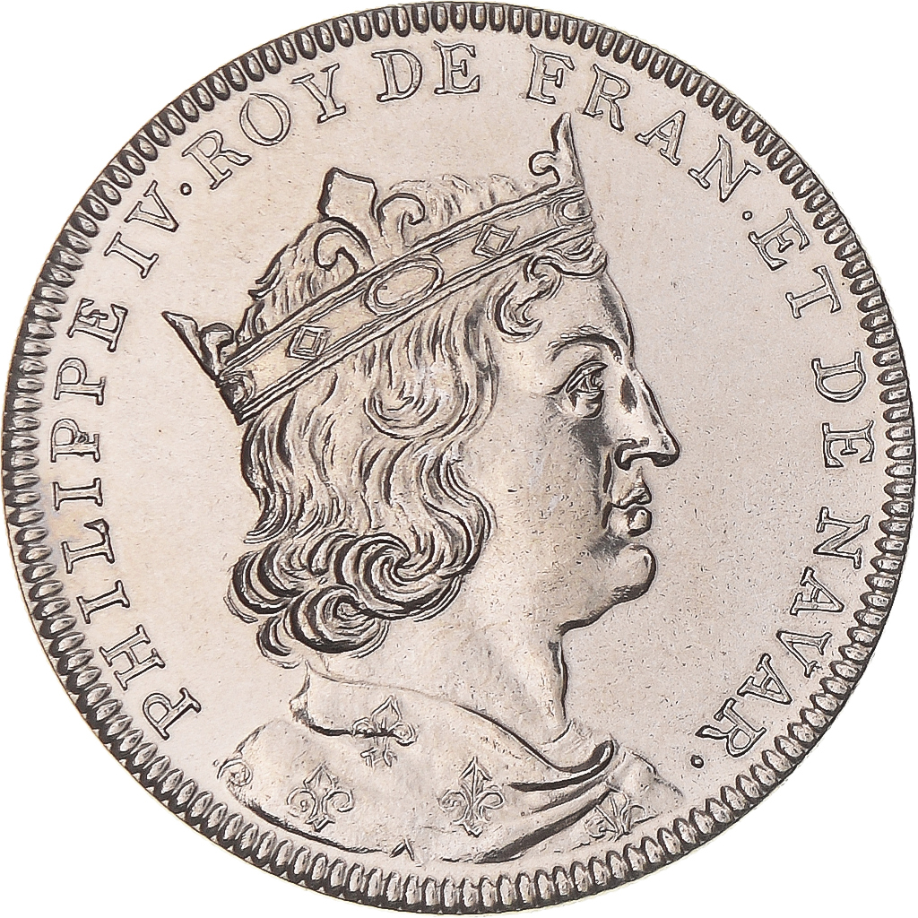 France, Medal, Les Rois de France, Philippe IV, , Copper-nickel