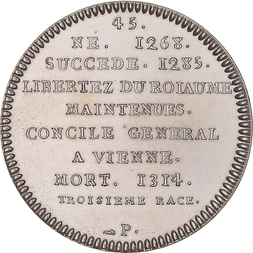 France, Medal, Les Rois de France, Philippe IV, , Copper-nickel