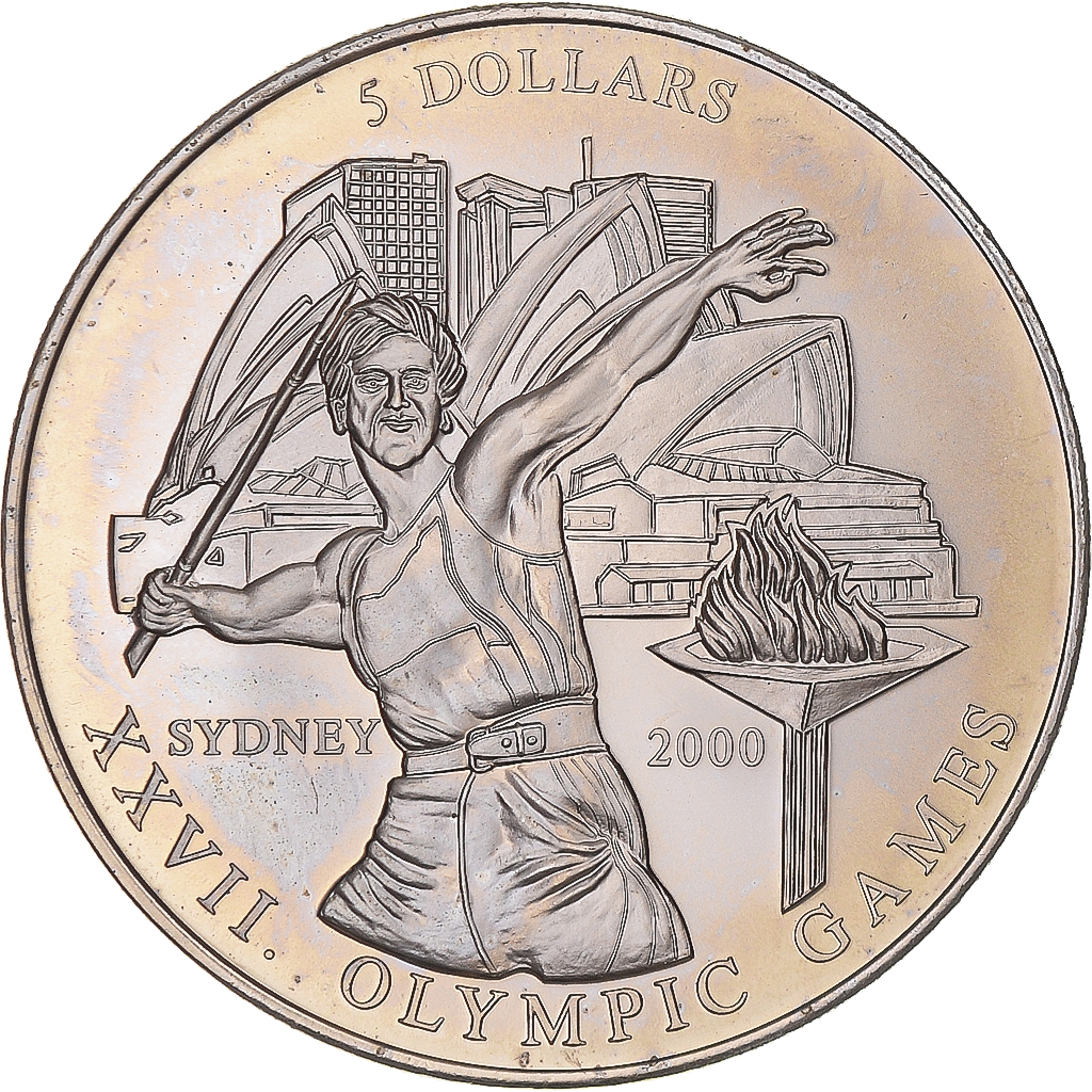 Coin, Liberia, XVIII Olympic GamesSydney, 5 Dollars, 2000, MS, Copper-nickel