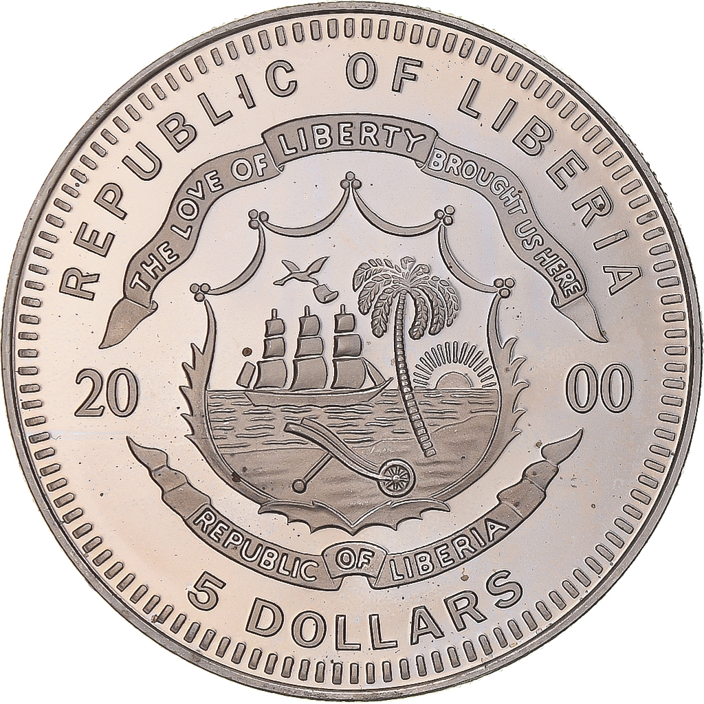 Coin, Liberia, XVIII Olympic GamesSydney, 5 Dollars, 2000, MS, Copper-nickel