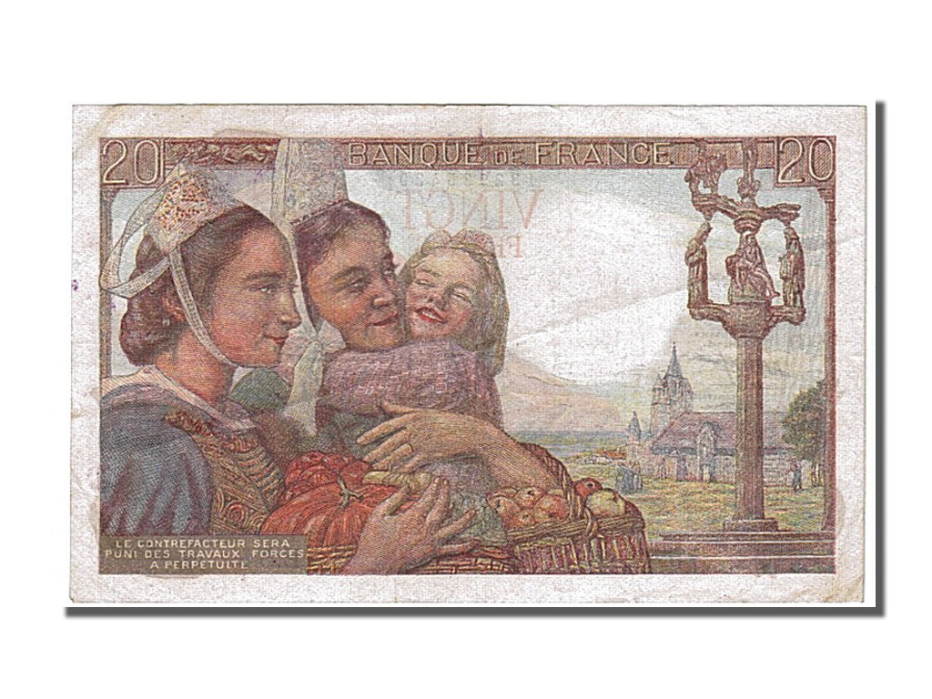 Banknote, France, 20 Francs, 20 F 1942-1950 ''Pêcheur'', 1942, 1942-11-05